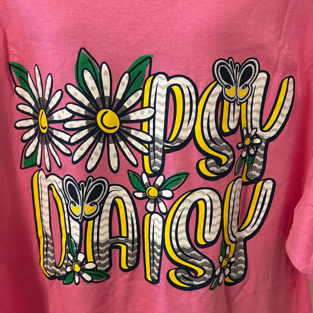 Southern Y’all Oopsy Daisey Pink Women’s Graphic Tee Shirt T Shirt Large NWT - Picture 2 of 6